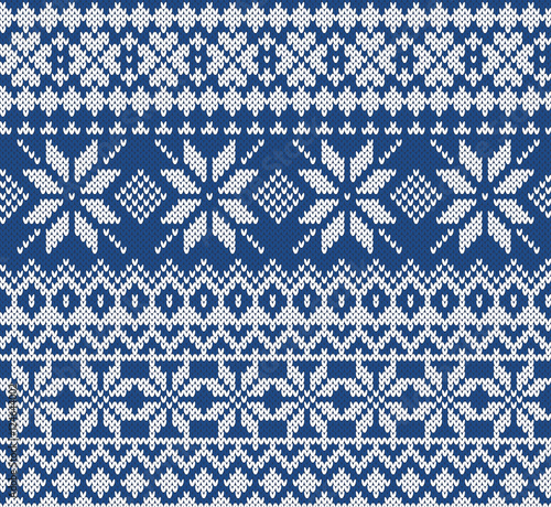 Winter Sweater Fairisle Design. Seamless Knitting Pattern