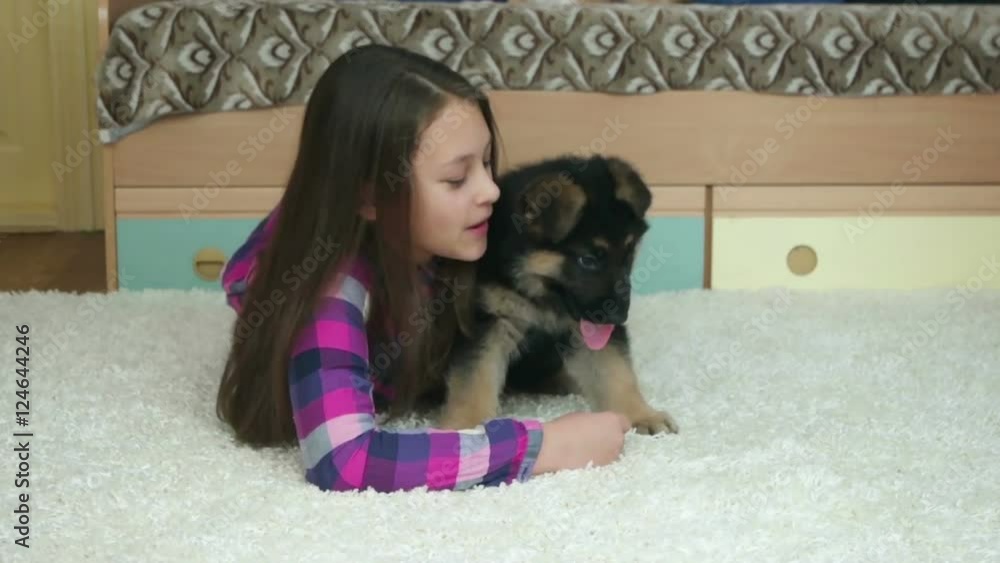 kid and a German shepherd kid and a German shepherd