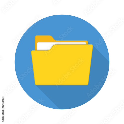 Folder icon with long shadow.