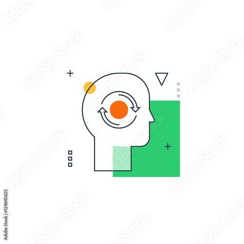 Psychology and philosophy concept. Trait of introversion of human personality