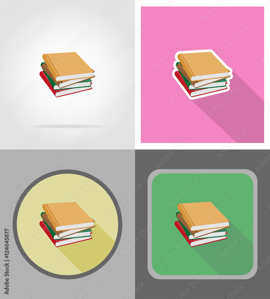 book flat icons vector illustration book flat icons vector illustration