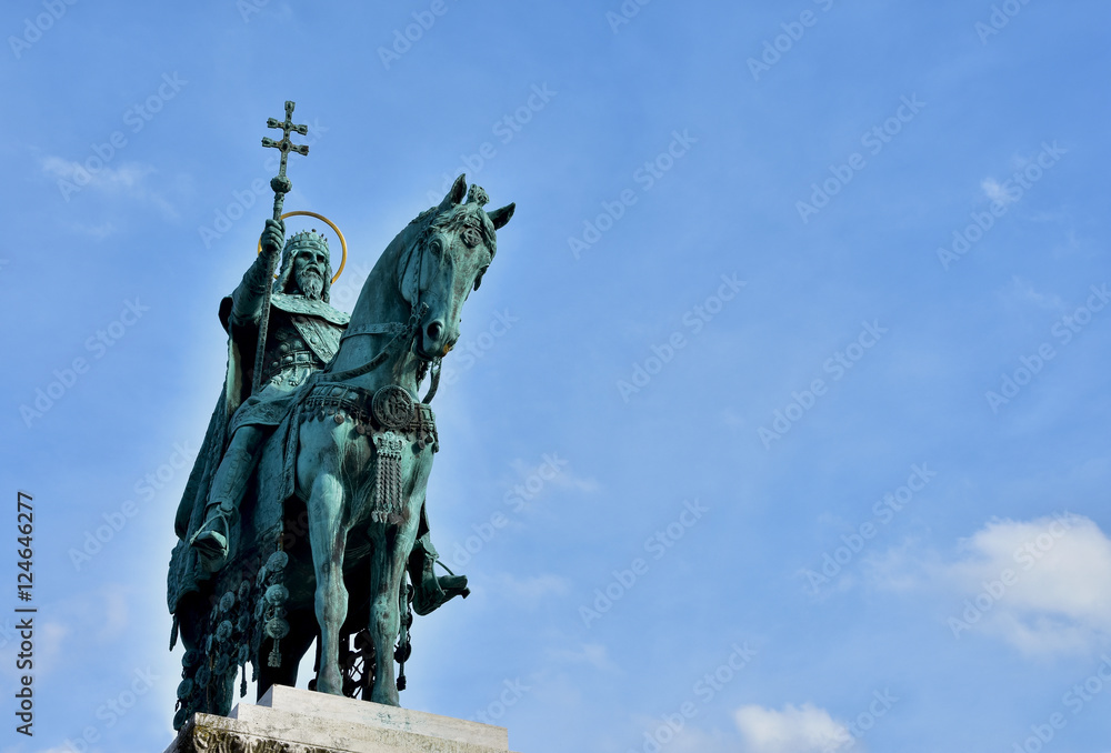 Fototapeta premium Szent Istvan statue in Budapest