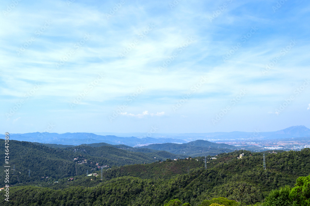 Landscape of Mountains near Barcelona, Spain
