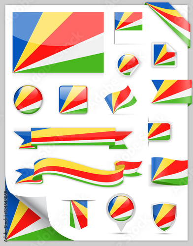 Seychelles Flag Set - Vector Collection