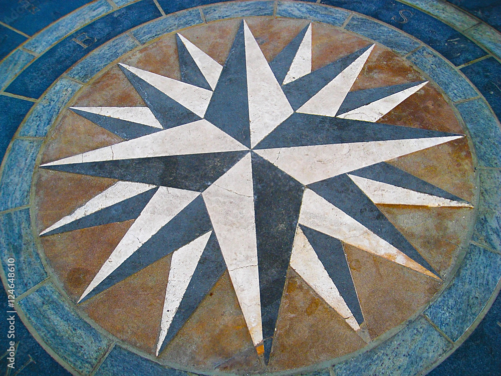 stone pattern on the pavement in the form of stars stone pattern on the pavement in the form of stars