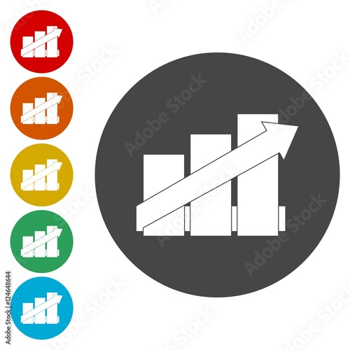 Sales Bar Chart vector icon 
