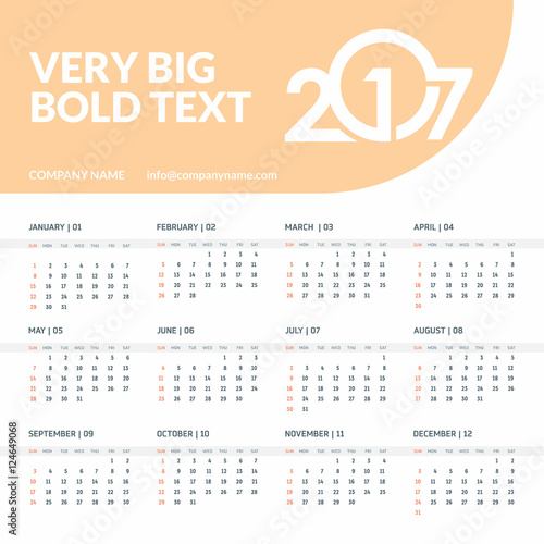 2017 Calendar background 