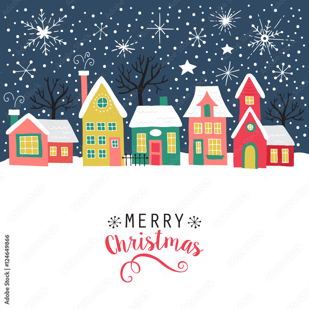 Merry Christmas greeting card, poster and background design with