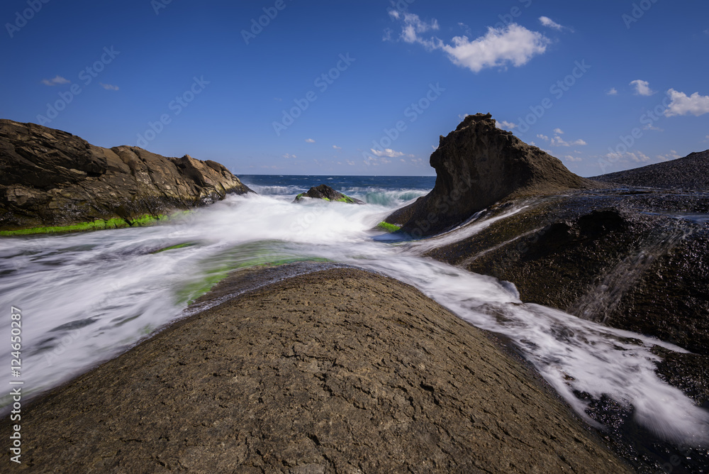 Fototapeta premium Summer daily seascape in Rezovo village, Bulgaria