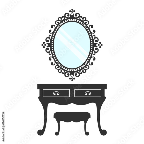 vintage table and chair