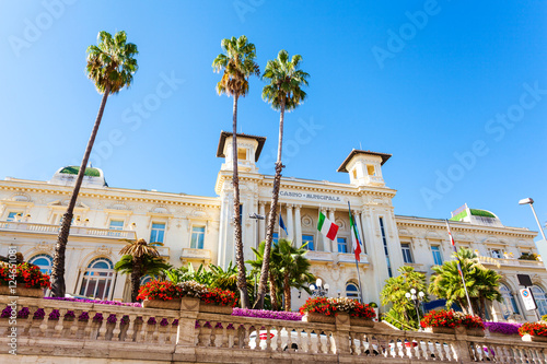Casino Municipale Sanremo. Beautiful building in the modernist style in the city center.