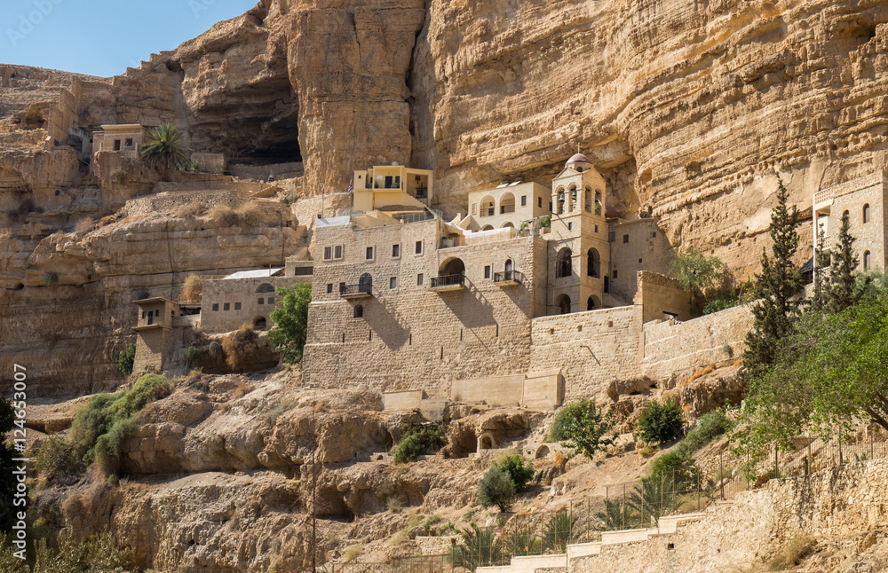 St George Orthodox Monastery, located in Wadi Qelt, Israel