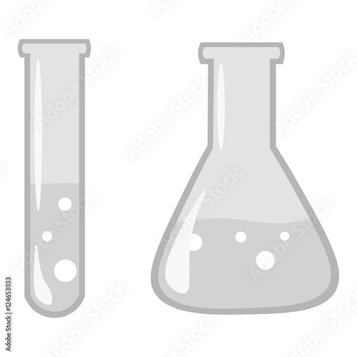 Test tube and retort icon monochrome. Single education icon from the big school, university monochrome.