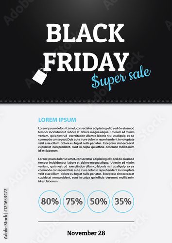 Black friday sale. Promo poster template