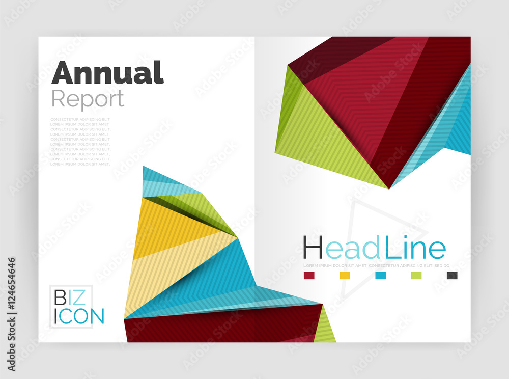 Low poly shapes design for business brochure template Low poly shapes design for business brochure template