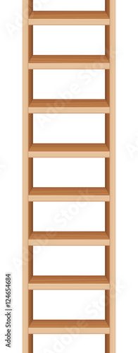 Ladder that can be endlessly extended upwards and downwards. Vector illustration.