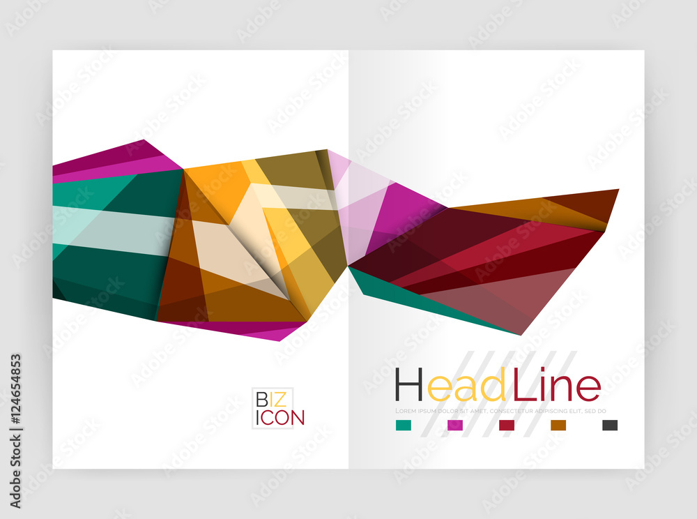 Business triangle design modern business annual report flyer Business triangle design modern business annual report flyer