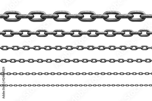 different sizes of stainless chain photo