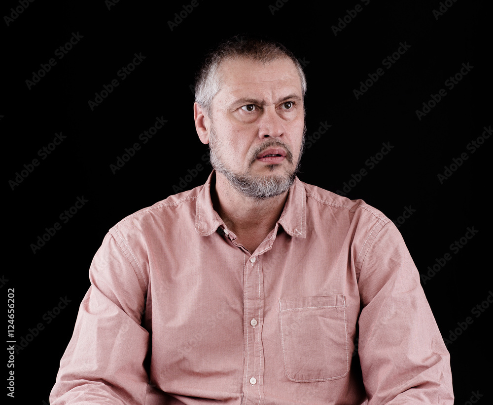 Fototapeta premium portrait of a man 50 years old with a beard