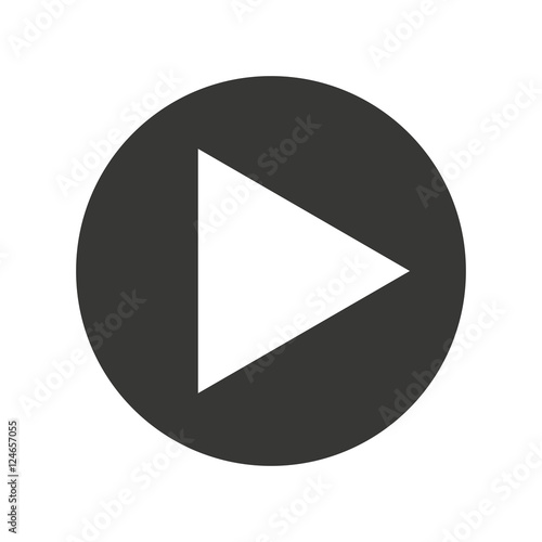 play movie button flat icon vector illustration design