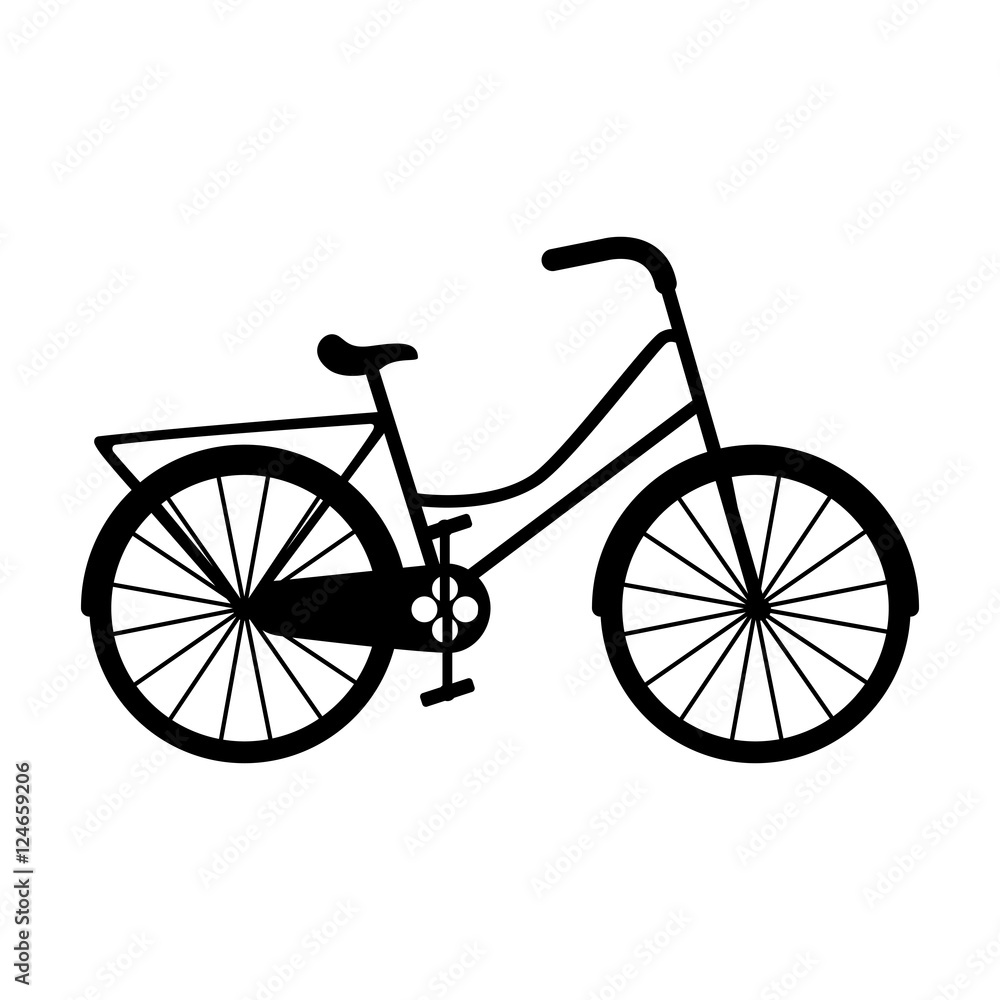 Fototapeta premium bicycle vehicle style isolated icon vector illustration design