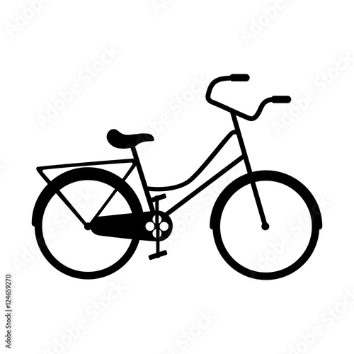 bicycle vehicle style isolated icon vector illustration design