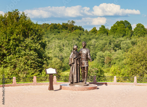 Monument to Alexander Blok and Lyubov Mendeleev. Village Tarakanovo. Moscow region