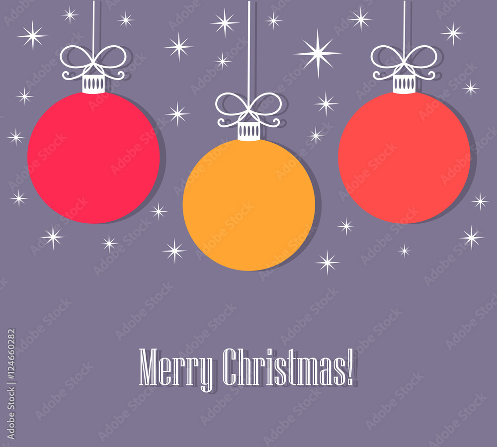 Christmas baubles vector