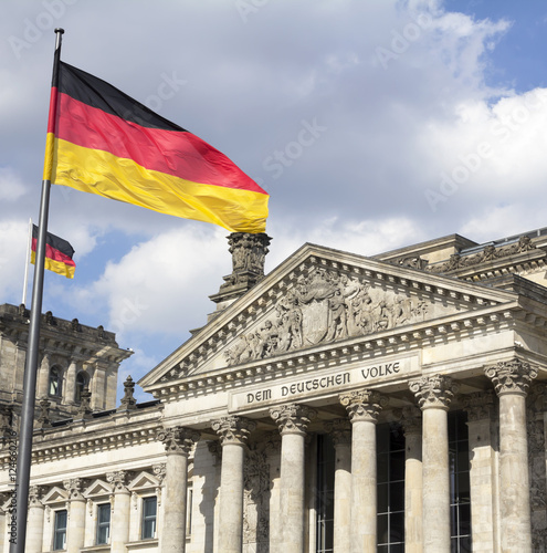 Reichstag building  seat of the German Parliament  Deutscher Bundestag   in Berlin Mitte district  Germany