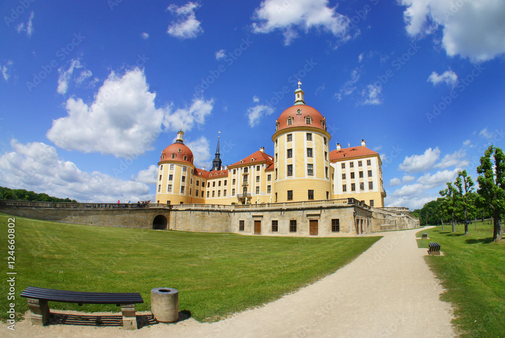 Beautiful view of castle Moritzburg, Germany