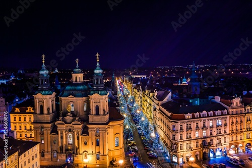 View of prague rooftops in Old Town Prague, Czech Republich photo