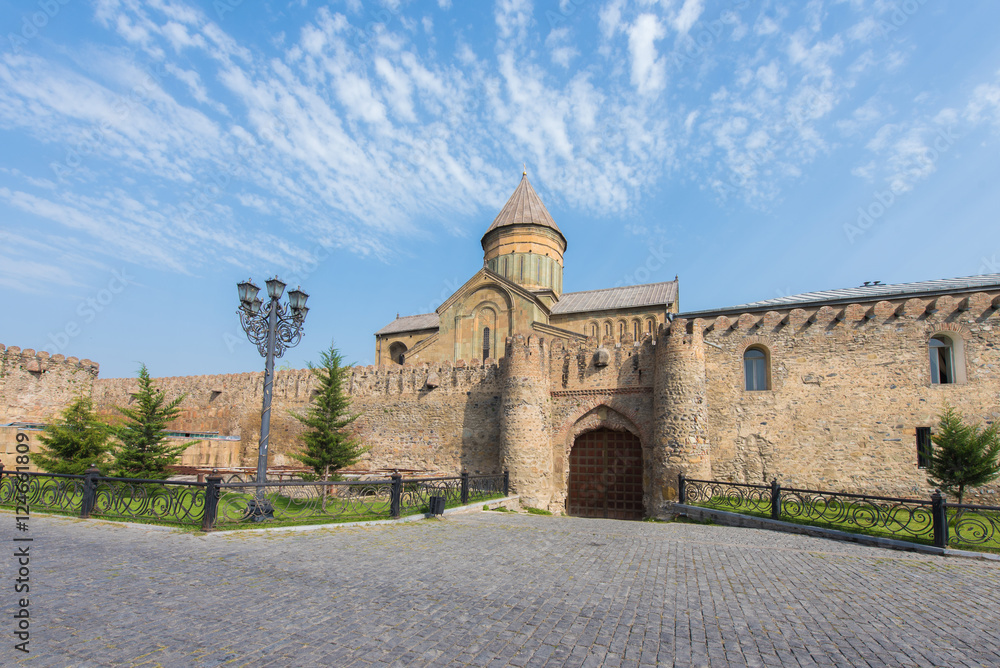 Fototapeta premium Svetitskhoveli Cathedral, a Georgian Orthodox cathedral in town of Mtskheta, Georgia.