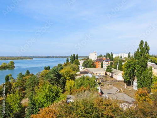 Aerial view of the city Kremenchuk in Ukraine