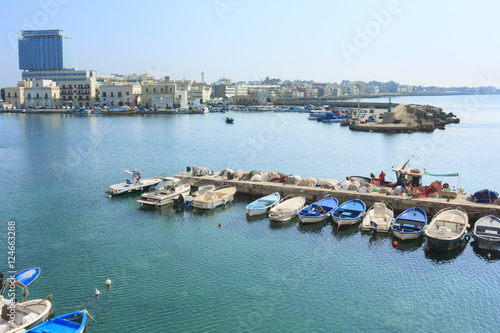 View of the port of Gallipoli, Salento, Puglia, Italy