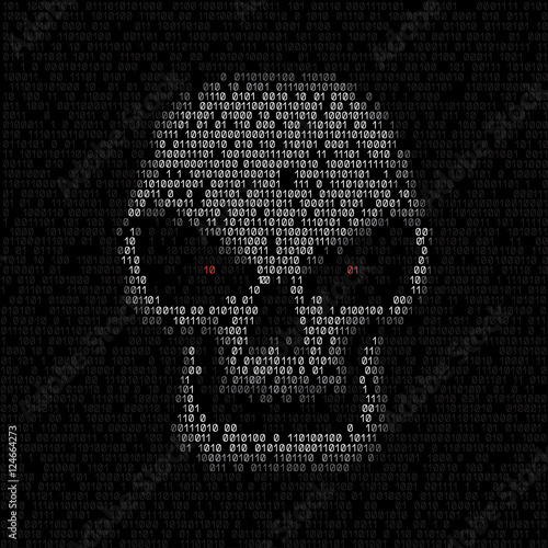 code texture skull