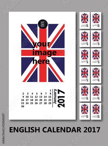English calendar 2017