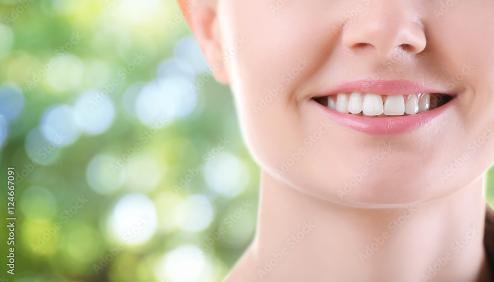 Young woman smile with white teeth, closeup. Dentist concept. Young woman smile with white teeth, closeup. Dentist concept.