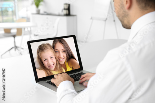 Video call and chat concept...