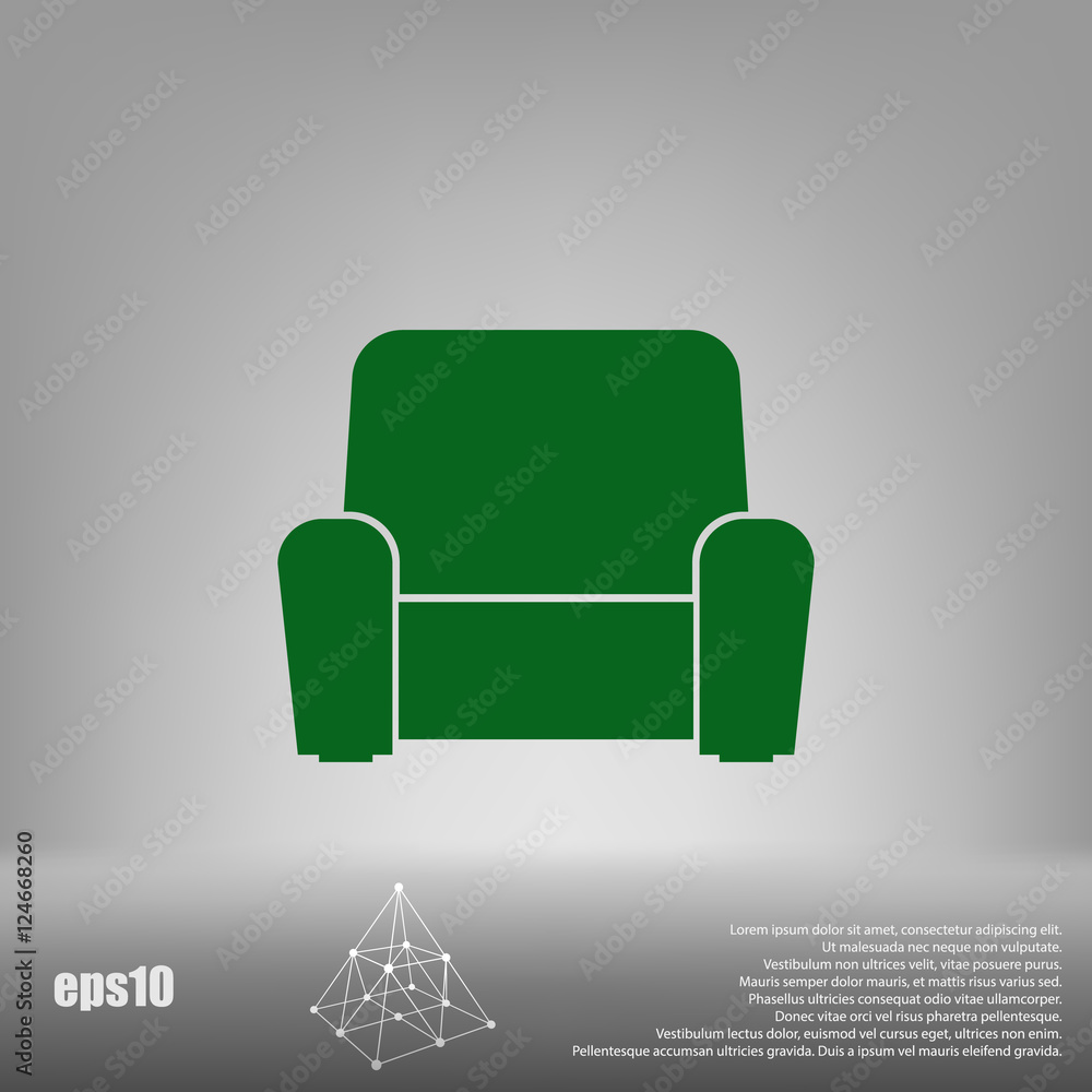 Flat paper cut style icon of furniture Flat paper cut style icon of furniture
