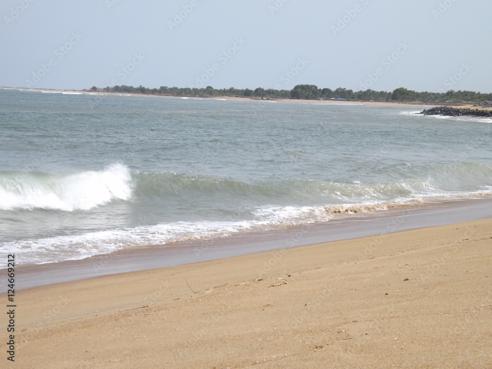 Calming Ghana Beach and Sea