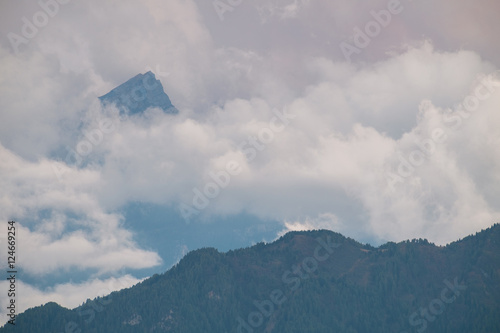 Layers of mountain Dolomites photo