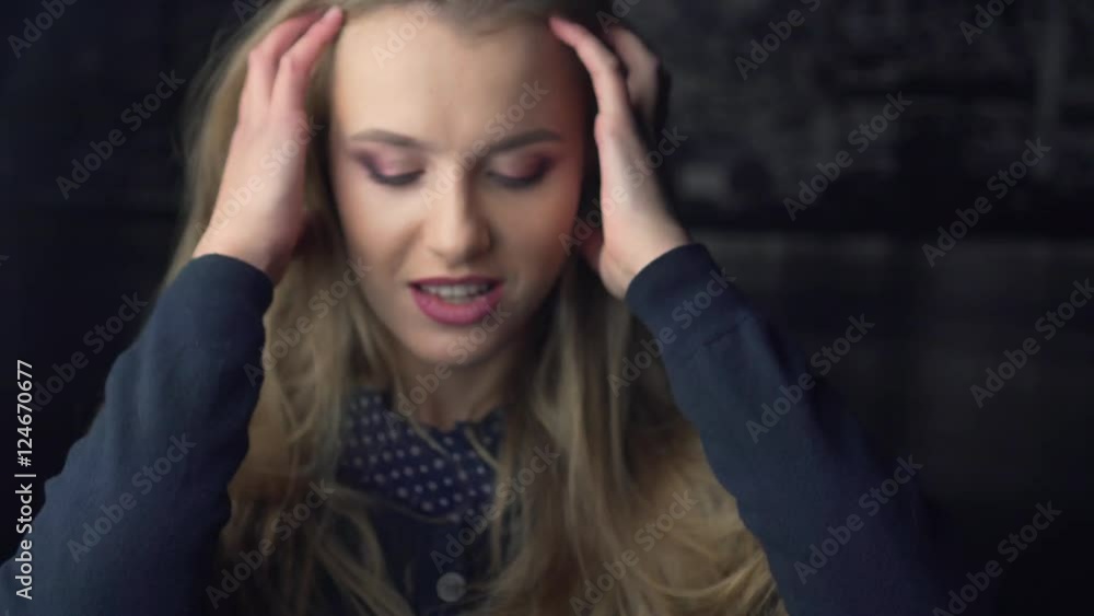 Beautiful Attractive Girl Posing to Camera Beautiful Attractive Girl Posing to Camera