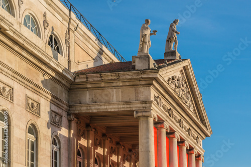 Billede på lærred National Theatre Dona Maria II (1840). Lisbon, Portugal.