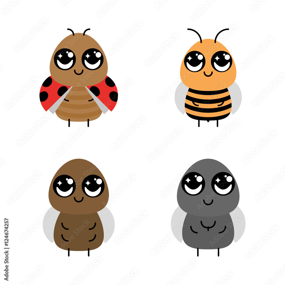 Fototapeta premium Set of insects