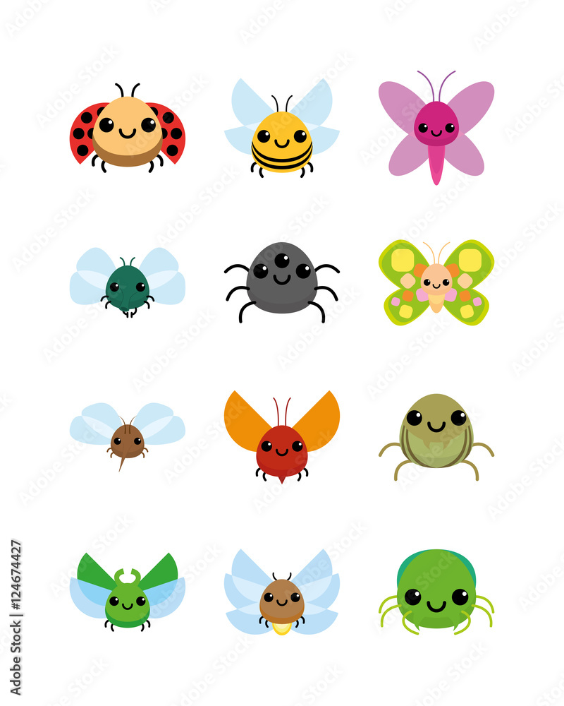 Obraz premium Set of insects