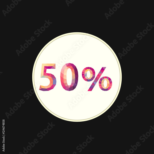 polygonal full color 50 fifty percent for stocks and discounts