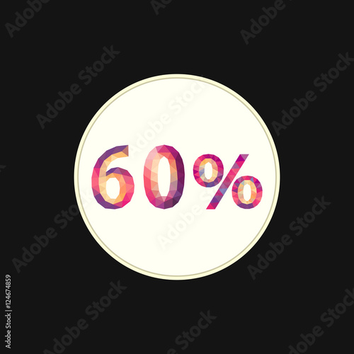 polygonal full color 60 sixty percent for stocks and discounts