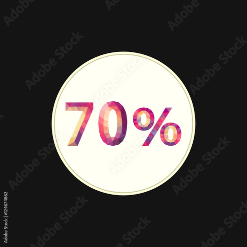 polygonal full color 70 seventy percent for stocks and discounts