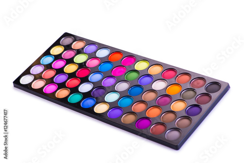 Set of colourful shadow for make-up isolated on white