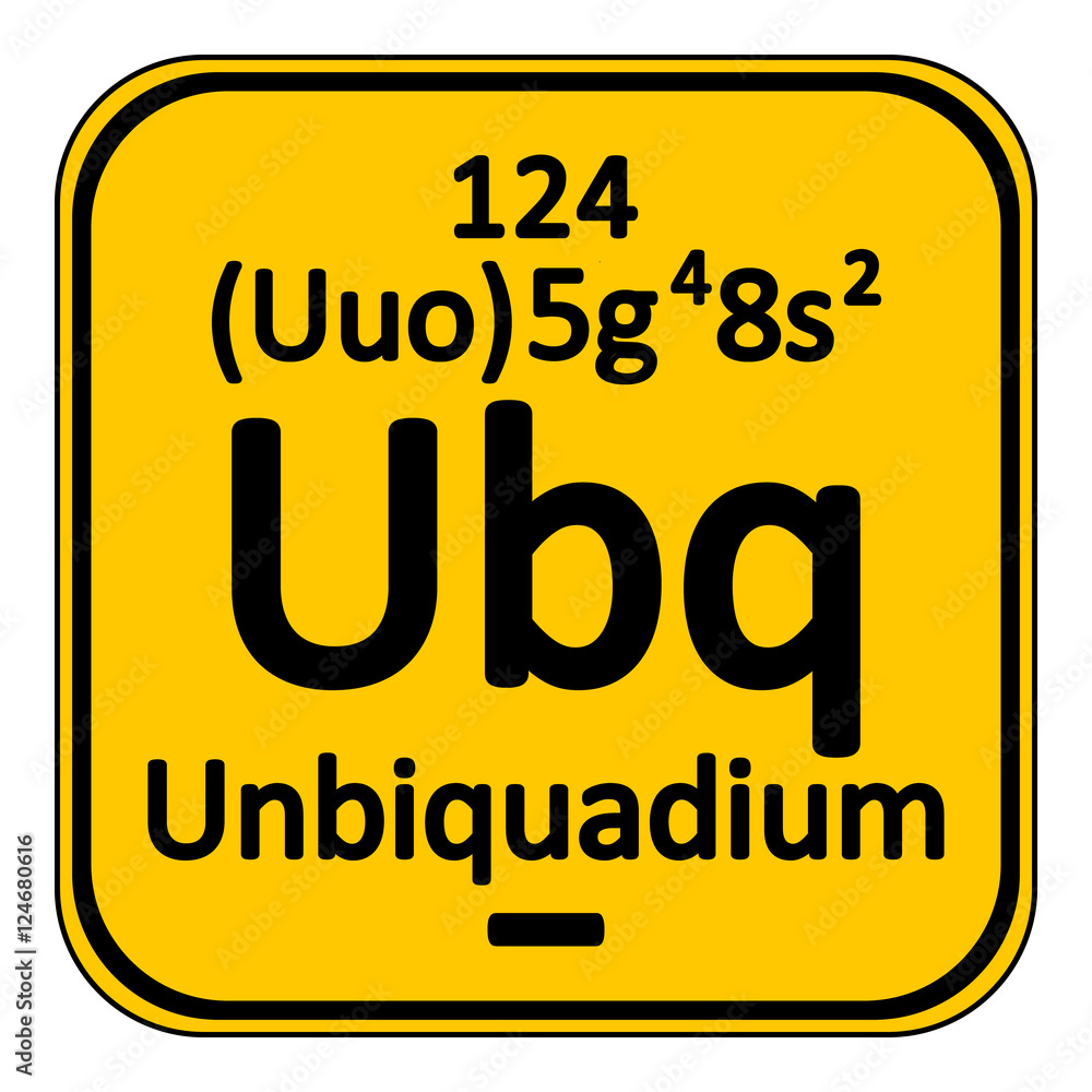 Periodic table element unbinilium icon. Periodic table element unbinilium icon.
